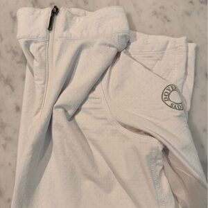 Dover Saddlery Girls white 3/4 zip coolblast sun shirt size small